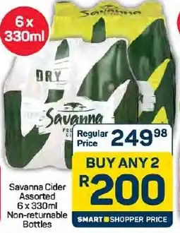 Pick n Pay Hypermarket Savanna Cider Assorted Non-returnable Bottles offer
