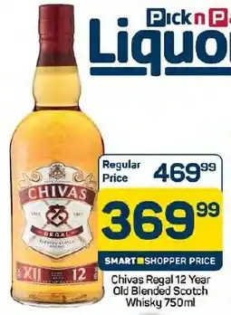 Pick n Pay Hypermarket Chivas Regal 12 Year Old Blended Scotch Whisky offer