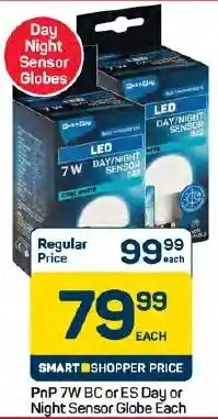 Pick n Pay Hypermarket PnP 7W BC or ES Day or Night Sensor Globe offer