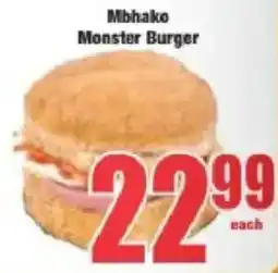 Boxer Mbhako Monster Burger offer