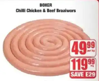 Boxer Boxer Chilli Chicken & Beef Braaiwors offer