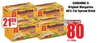 Boxer Sunshine D Original Margarine 80% Fat Spread Brick offer
