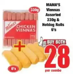 Boxer Mama's Viennas Assorted & Hotdog Rolls offer