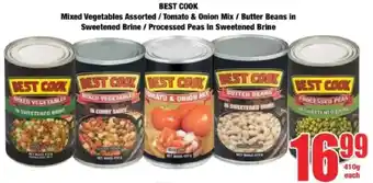 Boxer Best Cook Mixed Vegetables Assorted/ Tomato & Onion Mix/ Butter Beans in Sweetened Brine/ Processed Peas In Sweetened Brine offer