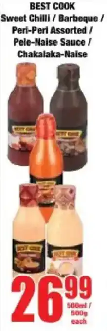 Boxer Best Cook Sweet Chilli/ Barbeque/ Peri-Peri Assorted/ Pele-Naise Sauce/ Chakalaka-Naise offer
