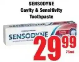 Boxer Sensodyne Cavity & Sensitivity Toothpaste offer