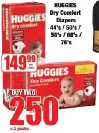 Boxer Huggies Dry Comfort Diapers offer