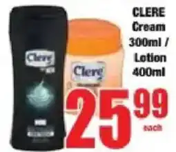 Boxer Clere Cream/ Lotion offer