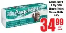 Boxer Angel Soft 1 Ply 300 Sheets Toilet Tissue Rolls offer