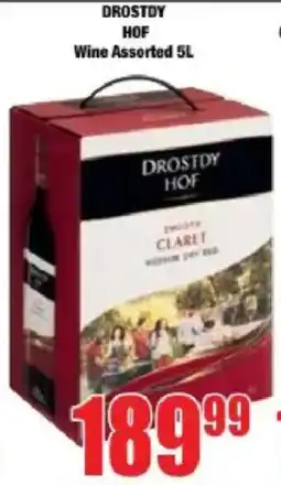 Boxer Drostdy Hof Wine Assorted offer