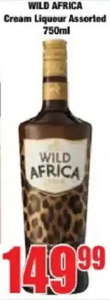 Boxer Wild Africa Cream Liqueur Assorted offer