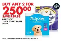 Woolworths Baby soft 2-ply toilet paper offer