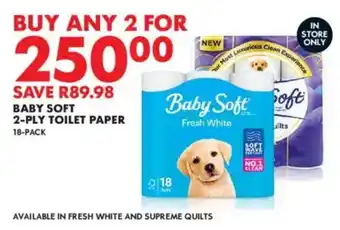 Woolworths Baby soft 2-ply toilet paper offer