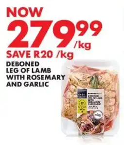 Woolworths Deboned leg of lamb with rosemary and garlic offer