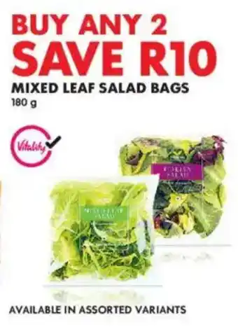 Woolworths Mixed leaf salad bags offer