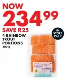Woolworths Rainbow trout portions offer