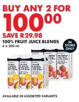 Woolworths 100% fruit juice blends offer