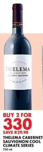 Woolworths Thelema cabernet sauvignon cool climate series offer