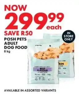 Woolworths Posh pets adult dog food offer