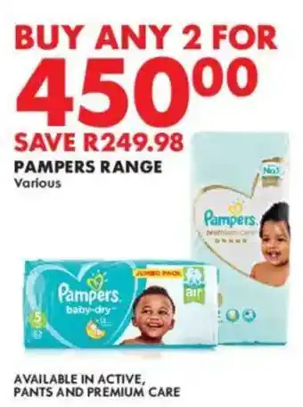 Woolworths Pampers range offer