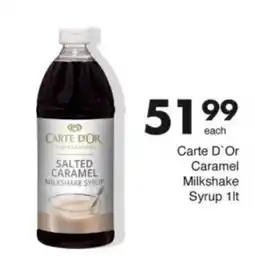 Save Hyper Carte D'Or Caramel Milkshake Syrup offer