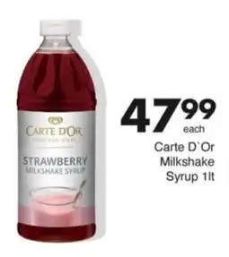 Save Hyper Carte D'Or Milkshake Syrup offer