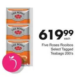 Save Hyper Five Roses Rooibos Select Tagged Teabags offer