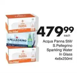 Save Hyper Acqua Panna Still/ S.Pellegrino Sparkling Water In Glass offer