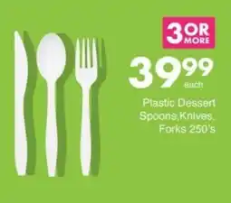 Save Hyper Plastic Dessert Spoons, Knives, Forks offer