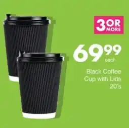Save Hyper Black Coffee Cup with Lids offer