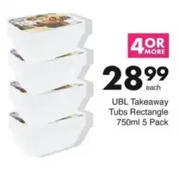 Save Hyper UBL Takeaway Tubs Rectangle offer