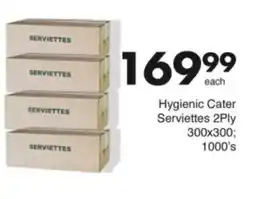 Save Hyper Hygienic Cater Serviettes 2Ply offer