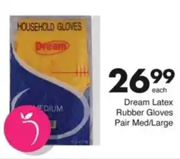 Save Hyper Dream Latex Rubber Gloves Pair Med/ Large offer