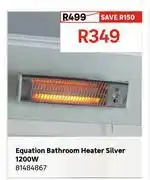 Leroy Merlin Equation Bathroom Heater Silver 1200W 81484867 offer