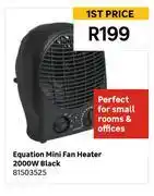 Leroy Merlin Equation Mini Fan Heater 2000W Black 81503525 offer