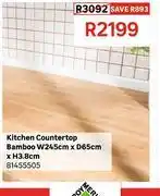 Leroy Merlin Kitchen Countertop Bamboo W245cm x D65cm x H3.8cm 81455505 offer