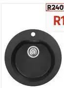 Leroy Merlin Jugo Single Bowl Round Kitchen Sink Black 51 x 51 x 18cm 81500094 offer