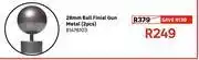 Leroy Merlin 28mm Ball Finial Gun Metal 2 Pcs 81476103 offer
