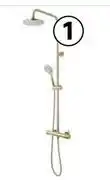 Leroy Merlin Bijiou Durance Shower Column Wall Mount With Mixer Gold 81489887 offer