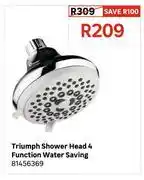 Leroy Merlin Triumph Shower Head 4 Function Water Saving 81456369 offer