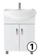 Leroy Merlin Bathroom Cabinet & Basin Free Standing Brookhill 550mm 81474869 offer