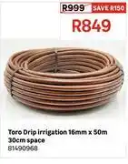 Leroy Merlin Toro Drip Irrigation 16mm x 50m 30cm Space 81490968 offer