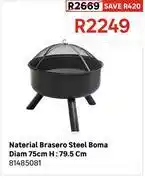 Leroy Merlin Naterial Brasero Steel Boma Dia 75cm H79.5cm 81485081 offer