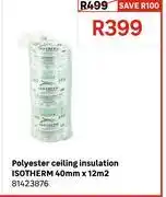 Leroy Merlin Isotherm Polyester Ceiling Insultion 40mm x 12Sqm 81423876 offer