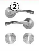 Leroy Merlin Door Handle Rose Arosa Nickel Brass/Gloss 81503811 offer