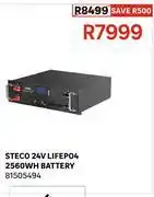 Leroy Merlin Steco 24V LIFEP04 2560WH Battery 81505494 offer