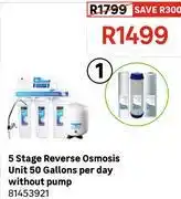 Leroy Merlin 5 Stage Reverse Osmosis Unit (50 Gallons Per Day) Without Pump 81453921 offer