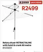 Leroy Merlin Retractline Rotary Dryer With Hoist & Crank (60 Meter) 81455051 offer