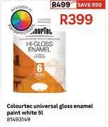 Leroy Merlin Colourtec Universal Gloss Enamel Paint (White) 81493149-5Ltr offer
