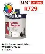 Leroy Merlin Dulux Gloss Enamel Paint (Whisper Grey) 81416260-5Ltr offer